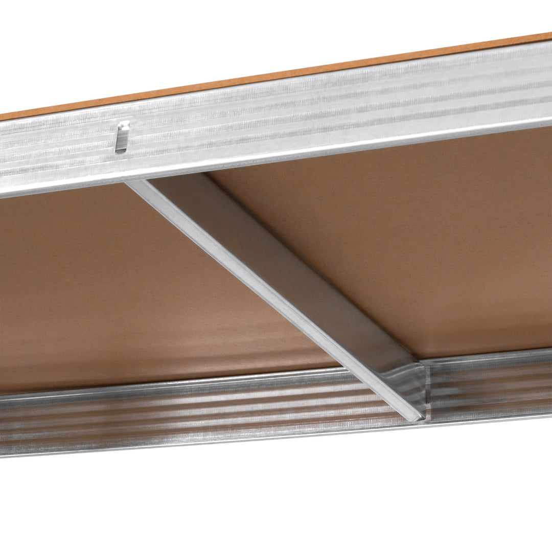 Rayonnage métallique de stockage, 5 tablettes, charge maximale de 750 kg, 180 x 90 x 40, couleur argent « Rebel », 2 pièces
