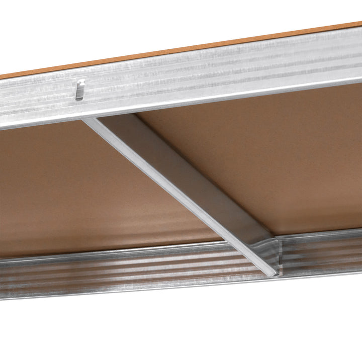 Rayonnage métallique de stockage, 5 tablettes, charge maximale de 750 kg, 180 x 90 x 40, couleur argent « Rebel », 2 pièces