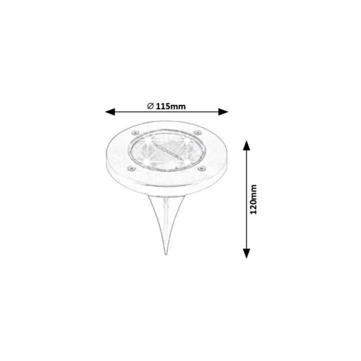 Lampe solaire de jardin Rabalux Dannet, IP44, couleur chrome satiné, 7975, 2 pièces