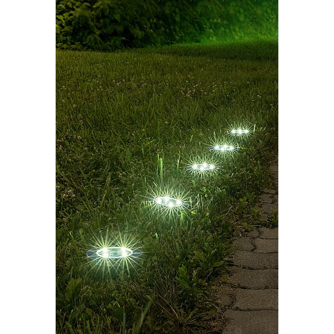 Lampe solaire de jardin Rabalux Dannet, IP44, couleur chrome satiné, 7975, 4 pièces