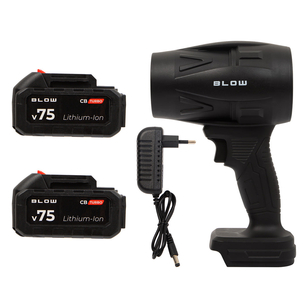 Souffleur sans fil BLOW 21 V CB TURBO, 130 000 tours/minute, 2,4 Ah, mallette