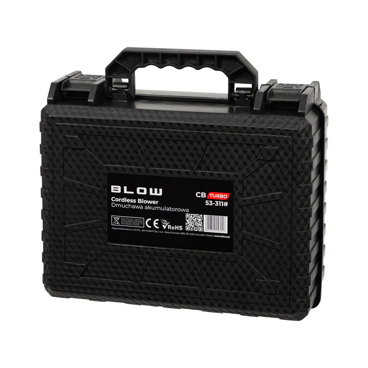 Souffleur sans fil BLOW 21 V CB TURBO, 130 000 tours/minute, 2,4 Ah, mallette