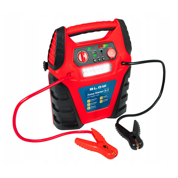 Jump Starter 5-en-1 Blow, avec fonction compresseur, chargeur de batterie et batterie externe, batterie 12 V 20 000 mAh, courant de démarrage 400 A, courant de crête 900 A, équipé d'un fusible de surcharge, 81-210#