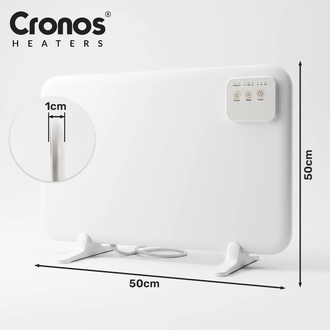 Panneau chauffant infrarouge Cronos à placer sous le bureau, puissance 120 W, minuterie, 3 niveaux de réglage, DCH-150