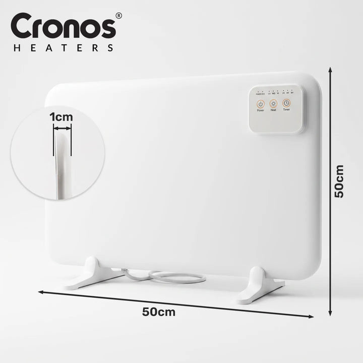 Panneau chauffant infrarouge Cronos à placer sous le bureau, puissance 120 W, minuterie, 3 niveaux de réglage, DCH-150