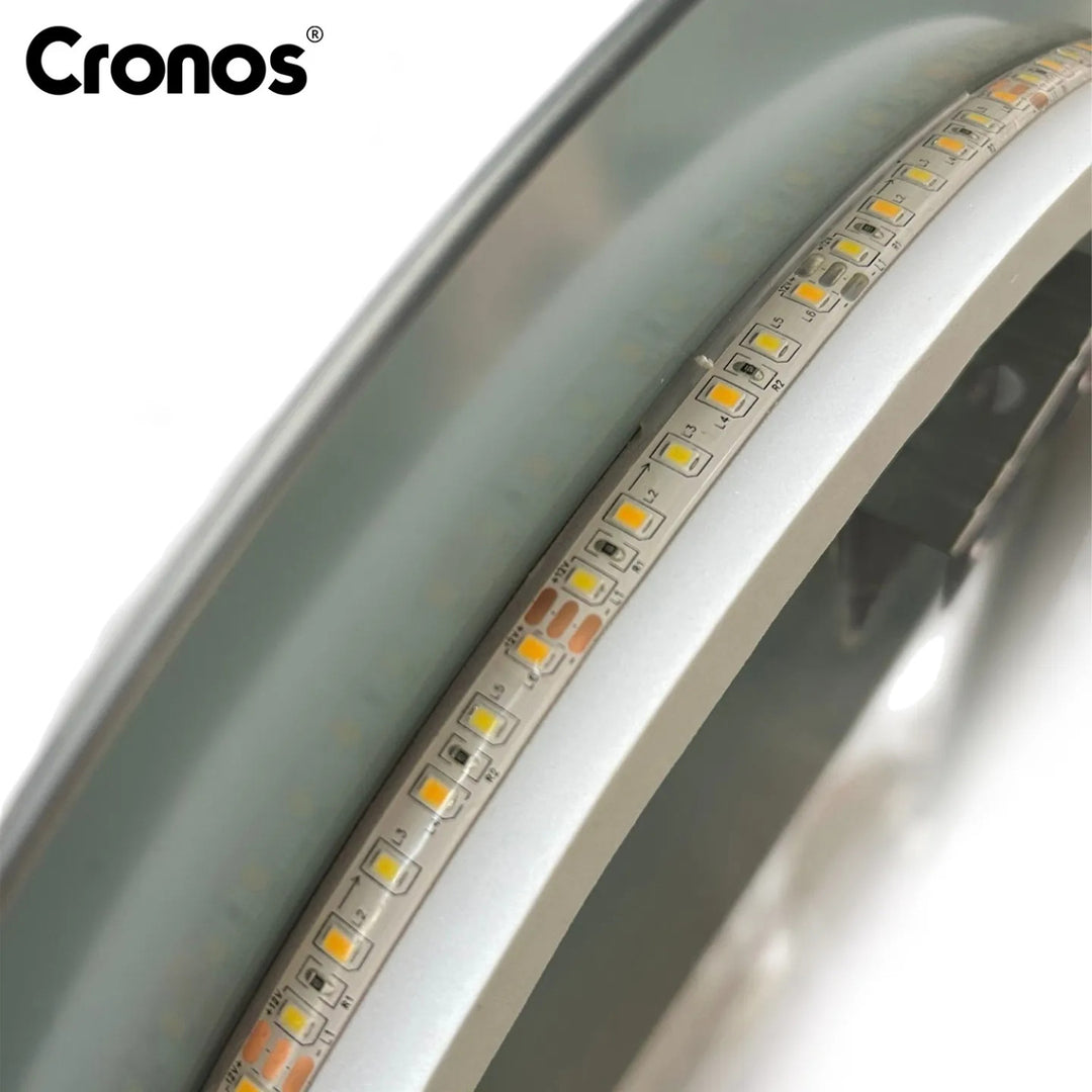Miroir chauffant Cronos, ovale 50 x 80 cm, éclairage LED à trois couleurs, indice de protection IP44, système anti-buée