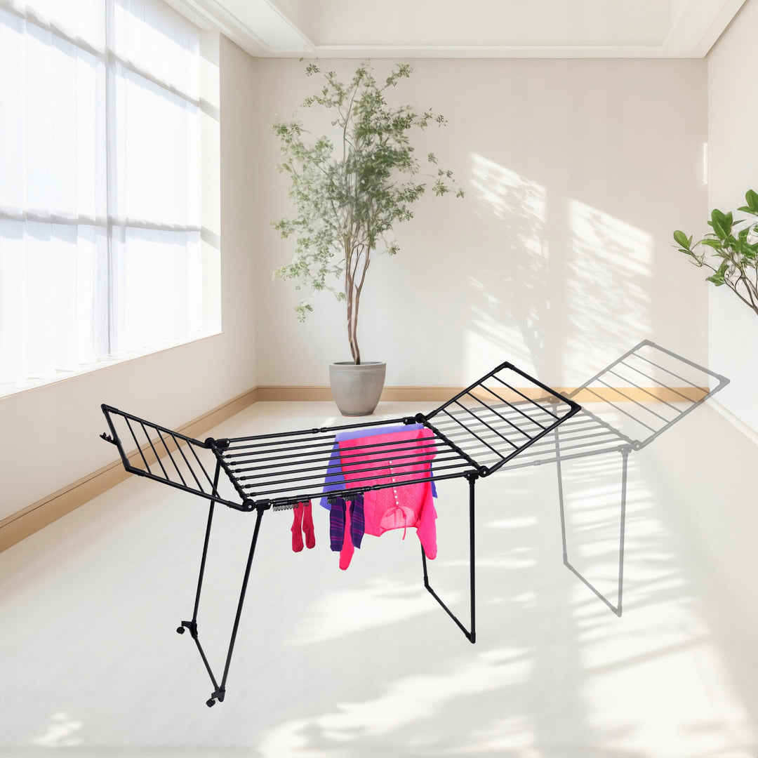 Séchoir à linge, 27 m de surface, extensible, dépliable, grand modèle sur pied, Bona XXL, Sepio