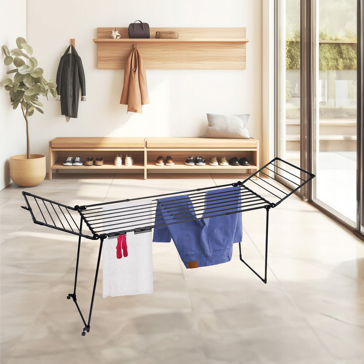 Séchoir à linge, 27 m de surface, extensible, dépliable, grand modèle sur pied, Bona XXL, Sepio