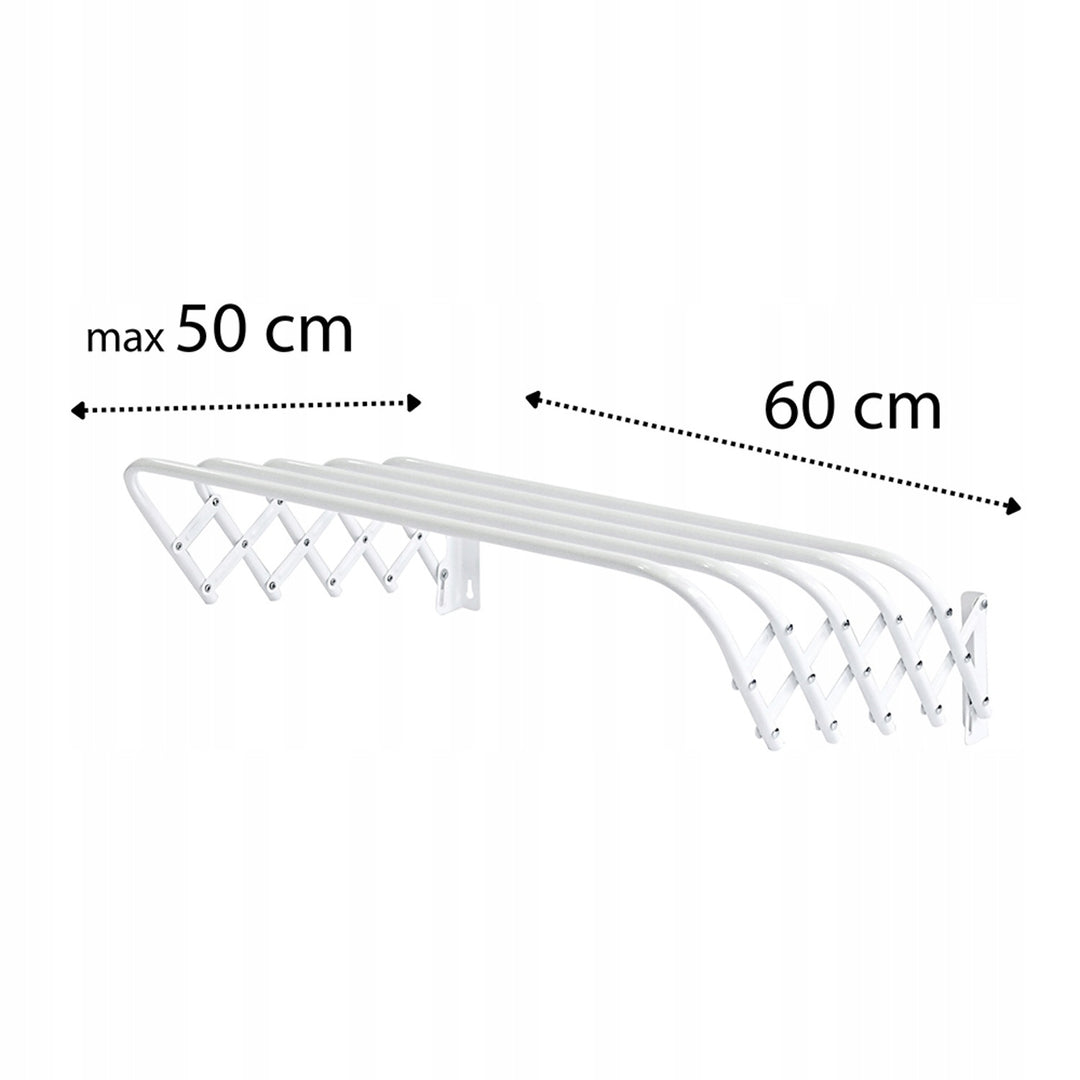 Séchoir à linge accordéon 60, pour vêtements et lingerie, extensible, blanc, modèle 103, Sepio