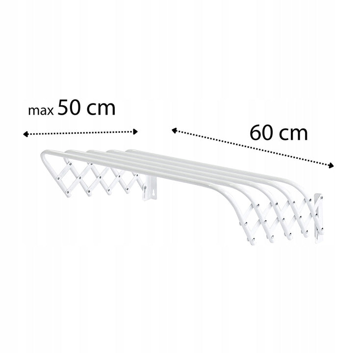 Séchoir à linge accordéon 60, pour vêtements et lingerie, extensible, blanc, modèle 103, Sepio