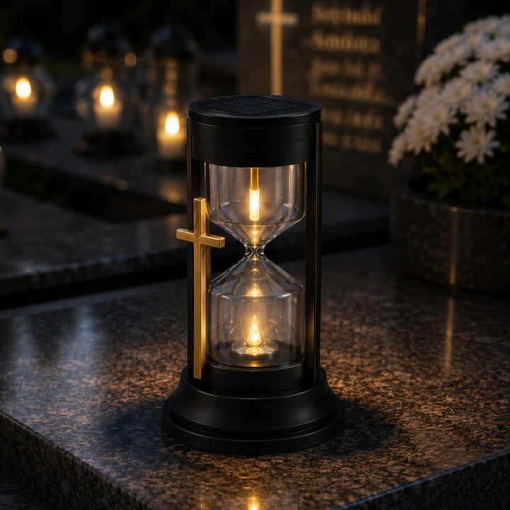 Bougie solaire, « Sablier de l'éternité », LED 0,08 W, autonomie de 20 000 h, luminosité maximale de 3 lm, 77199, Znicz-lux