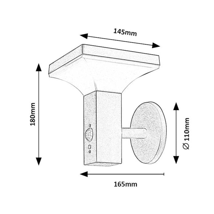 Lampe Rabalux, murale, d'extérieur, solaire, IP44, LED 4 W, Geleen, 4 pièces