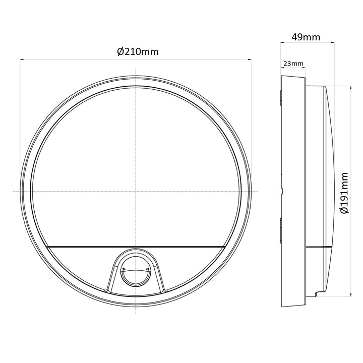 Lampe LED avec détecteur de mouvement Maclean, détecteur PIR, couleur blanche, 15 W, IP54, 1 100 lm, lumière neutre, MCE291 W, lot de 2