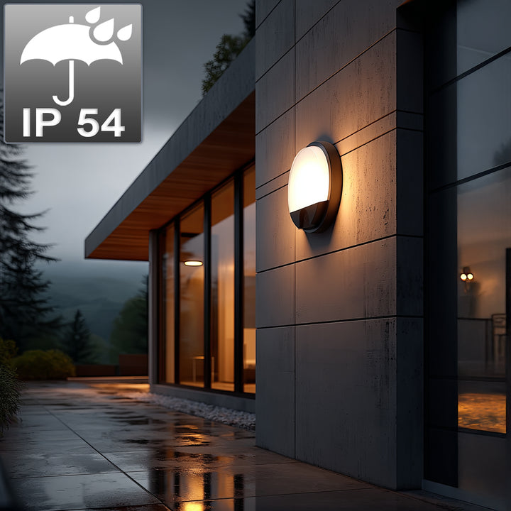 Lampe LED avec détecteur de mouvement Maclean, capteur PIR, couleur grise, 15 W, IP54, 1 100 lm, lumière neutre, MCE291 W, lot de 2