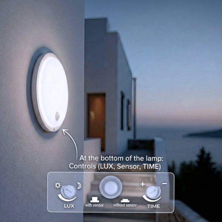 Lampe LED avec détecteur de mouvement Maclean, capteur PIR, couleur blanche, 10 W, IP65, 1 000 lm, lumière neutre, MCE525 W, lot de 2
