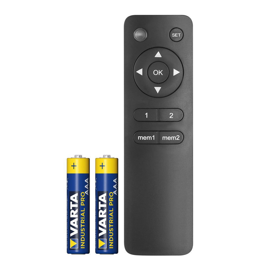 Télécommande pour les pinces électriques Maclean MC-157, compatible avec les modèles MC-125, MC-490, MC-491, MC-492, MC-880, MC-880T, MC-866, MC-866T + 2 piles alcalines R-03 LR03 AAA Varta Industrial 4003