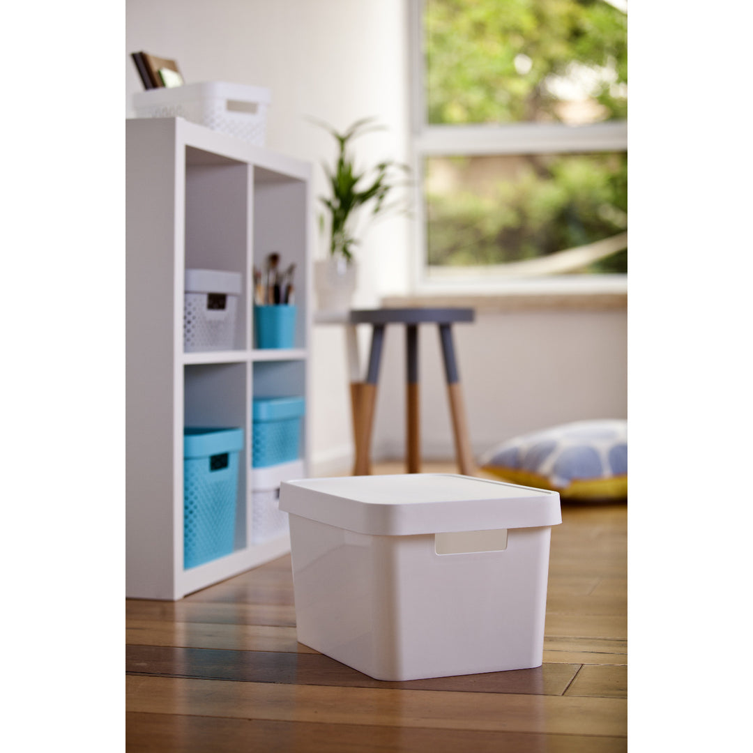 Boîte avec couvercle Curver Infinity 17 L, blanche, lot de 2