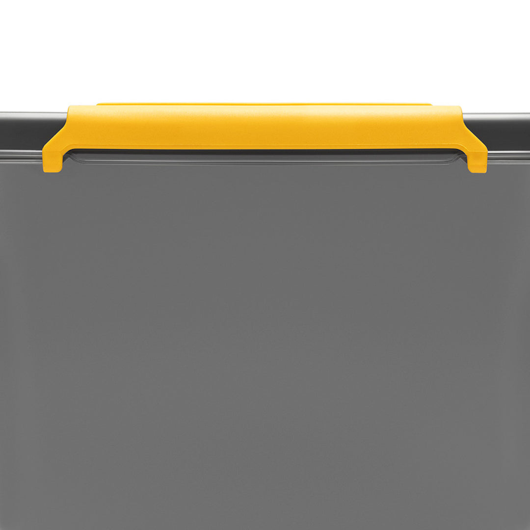 Bac Moxom SolidStore, capacité 80 L, gris, couvercle à clips, équipé de roulettes, sans BPA, 04-0217, 2 pièces