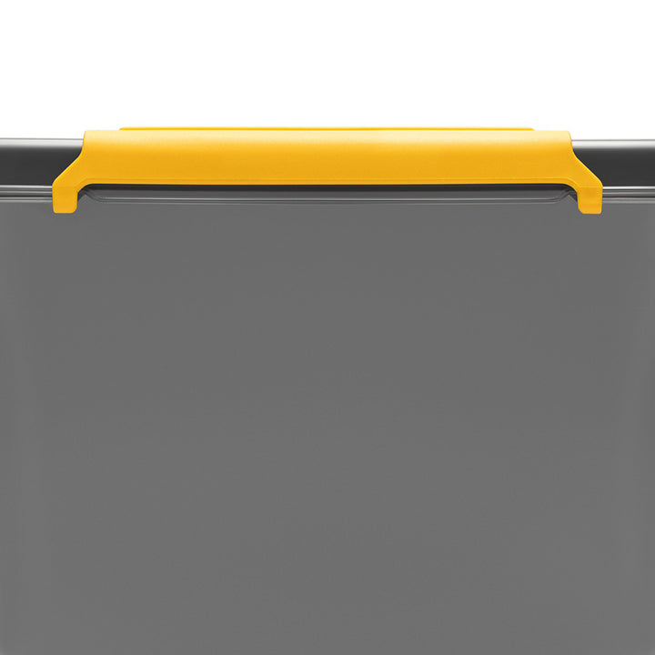 Bac Moxom SolidStore, capacité 80 L, gris, couvercle à clips, équipé de roulettes, sans BPA, 04-0217, 2 pièces