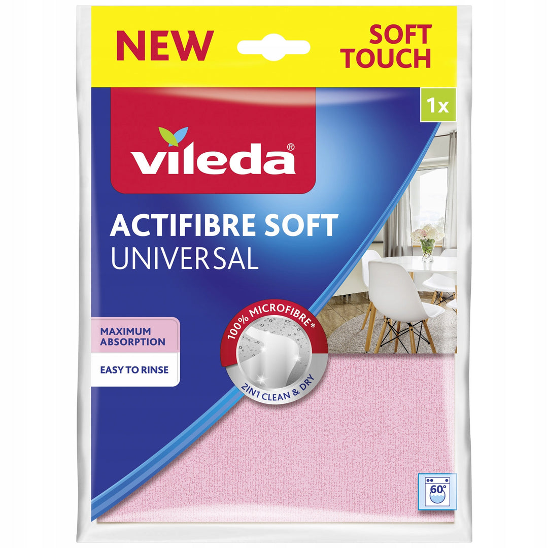 Balai à franges plat avec seau et essoreuse GreenBlue, deux recharges en microfibre HQ, capacité de 5,7 L, MaxiClean GB870 + chiffon Vileda Actifibre Soft
