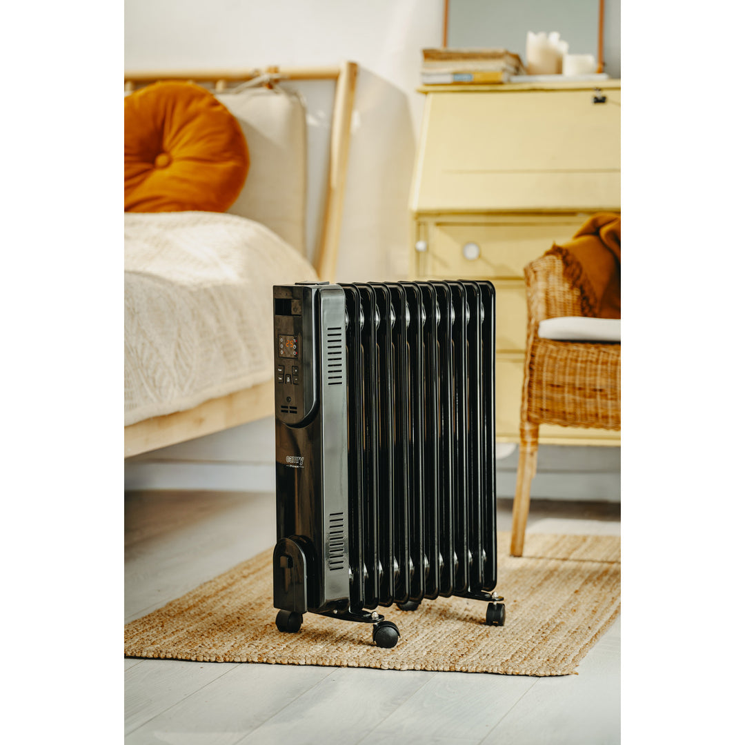 Radiateur à huile, 11 ailettes, 2 500 W, télécommande, écran LED, thermostat, Camry CR 7813