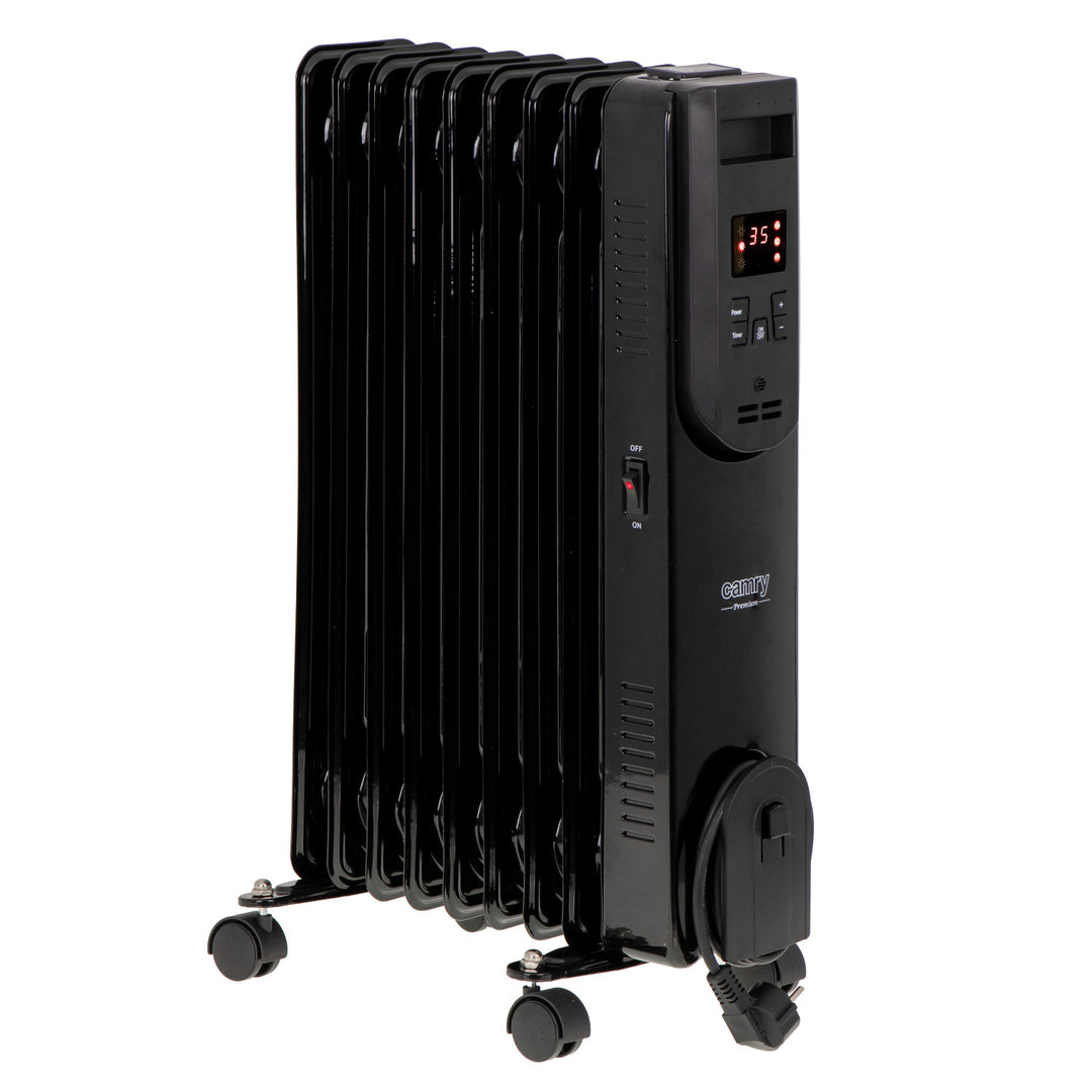 Radiateur à huile, 11 ailettes, 2 500 W, télécommande, écran LED, thermostat, Camry CR 7813