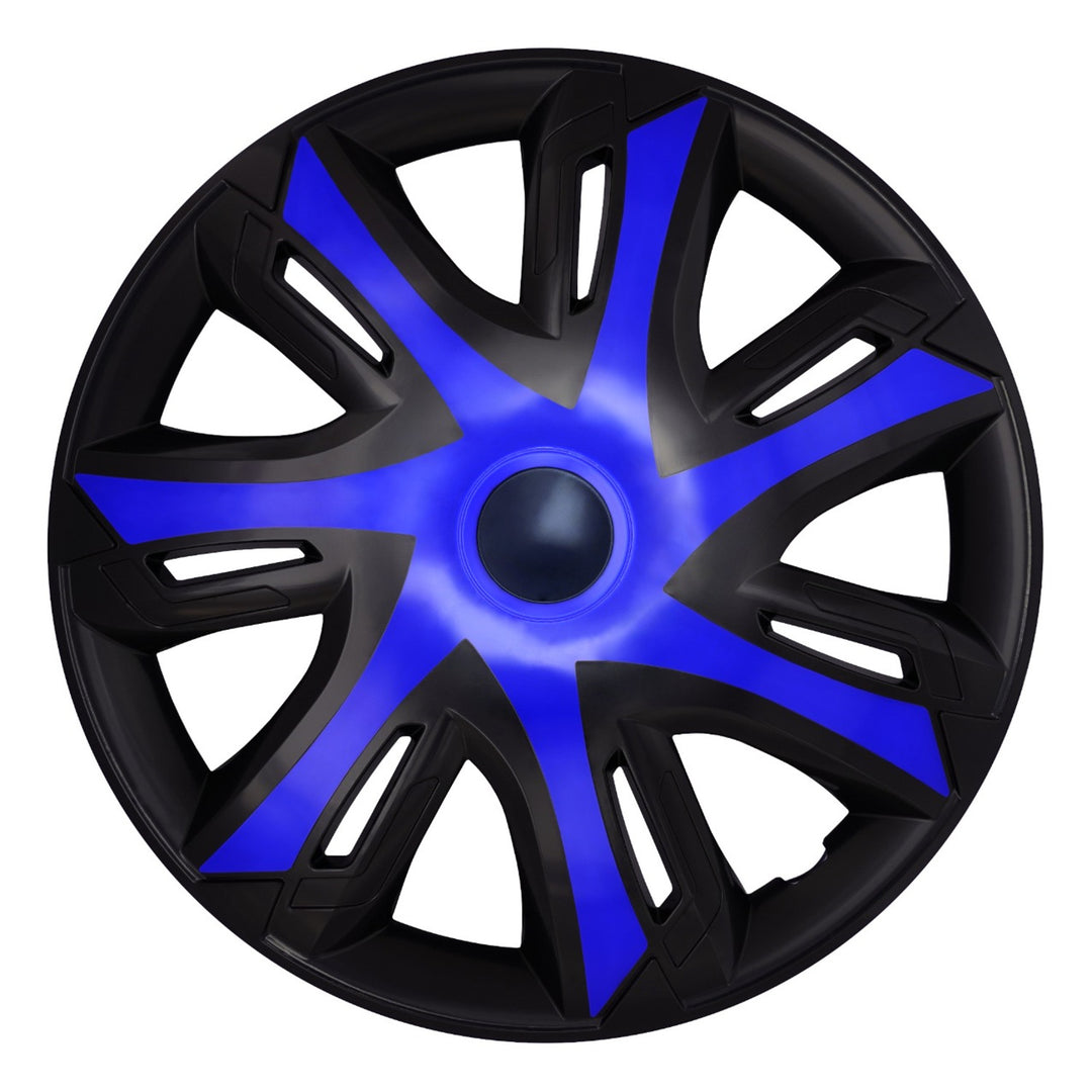 Enjoliveurs universels 15 pouces NRM N-Power bleu/noir, lot de 4
