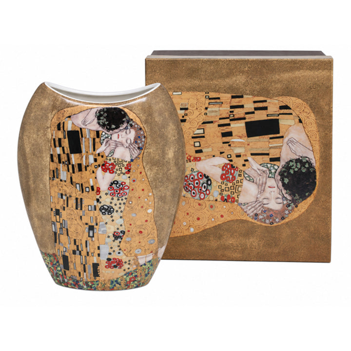 Vase en porcelaine dans un coffret cadeau, collection Klimt « Le Baiser »
