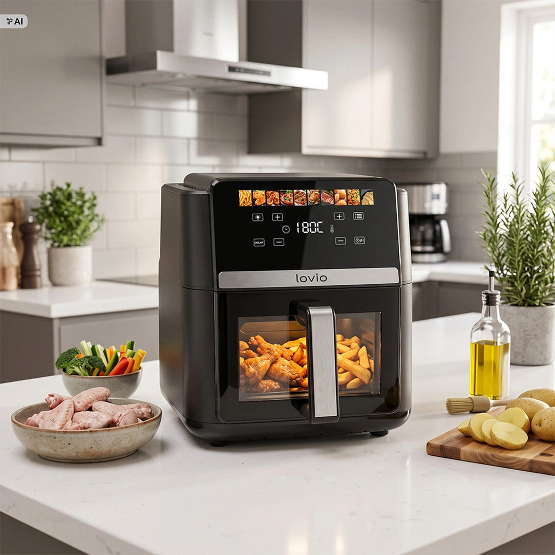 Friteuse sans huile LOVIO DualHeat XXL Ceramic LVAF004BK 9 L 2 000 W, noire