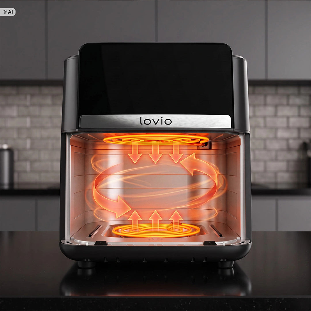 Friteuse sans huile LOVIO DualHeat XXL Ceramic LVAF004BK 9 L 2 000 W, noire