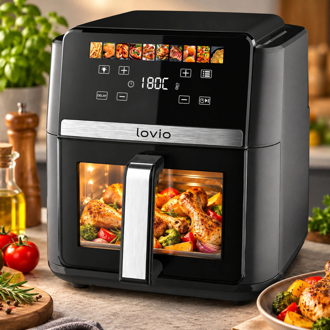 Friteuse sans huile LOVIO DualHeat XXL Ceramic LVAF004BK 9 L 2 000 W, noire