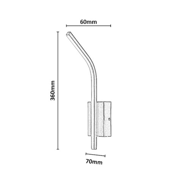 Applique d'intérieur Tilmann, noire, LED 10 W, 550 lm, 4 000 K, H 36 cm, IP44, commande tactile, 75088