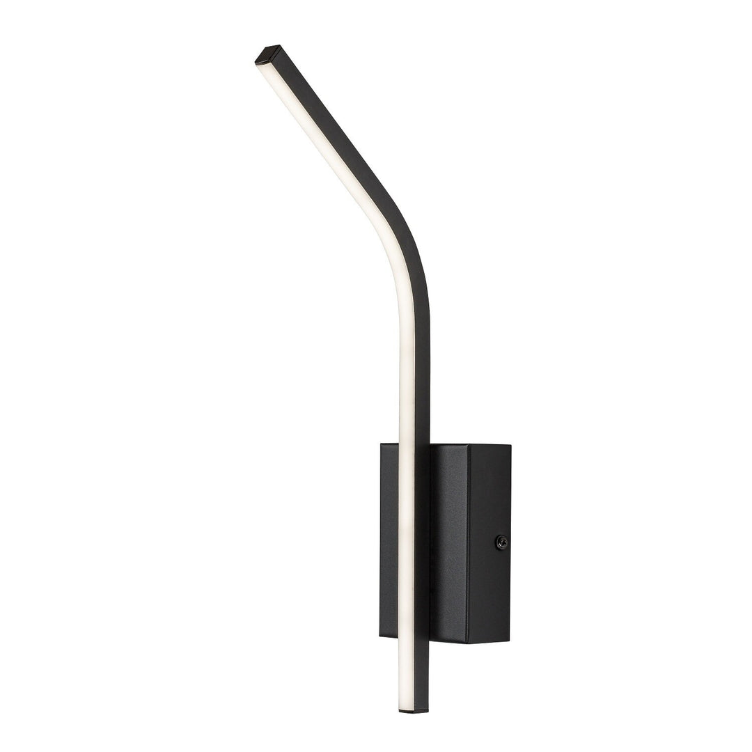 Applique d'intérieur Tilmann, noire, LED 10 W, 550 lm, 4 000 K, H 36 cm, IP44, commande tactile, 75088