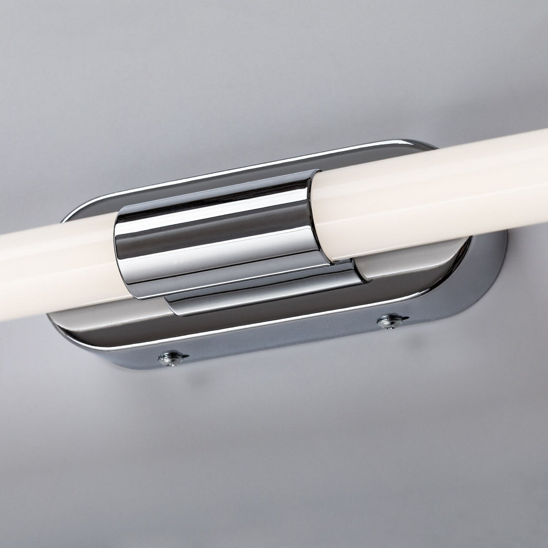 Applique d'intérieur Tenebra, LED 8 W, 1 000 lm, 4 000 K, L 60 cm, IP44, chrome, 75095