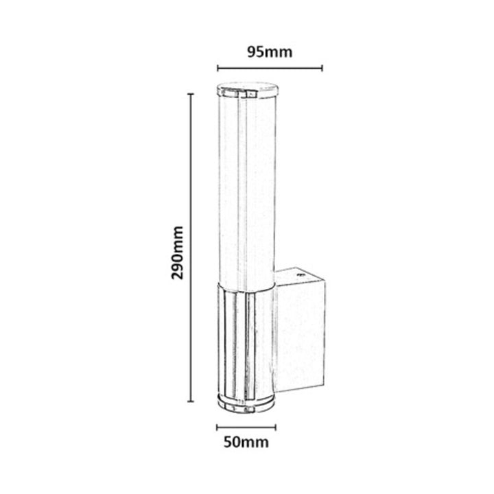 Applique d'intérieur Tenero, LED 6 W, 4 000 K, 600 lm, H 29 cm, chrome, IP44, 75100