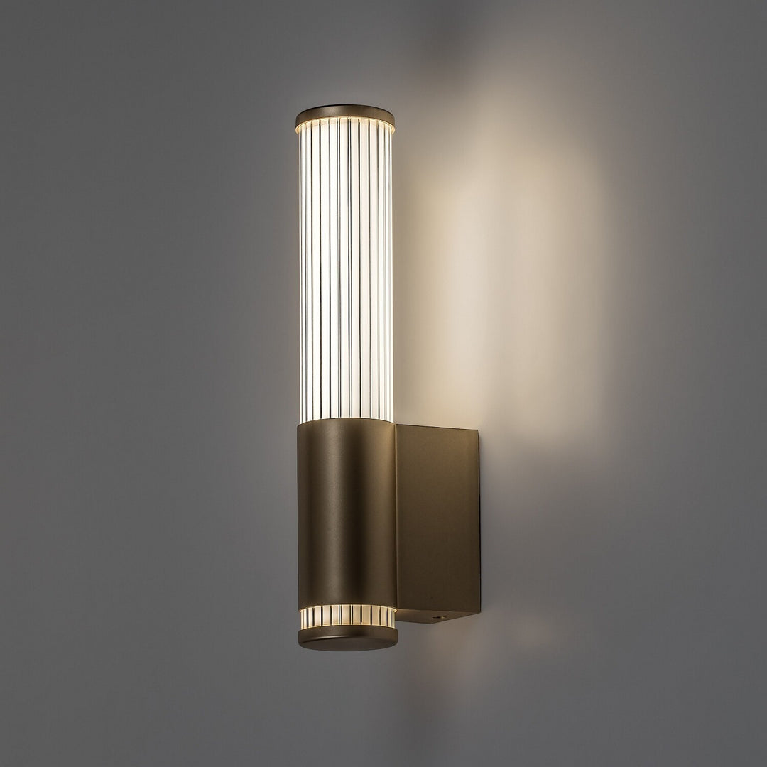 Applique de salle de bains, Calyn, LED 6 W, 4 000 K, 530 lm, H 29 cm, dorée, IP44, 75106
