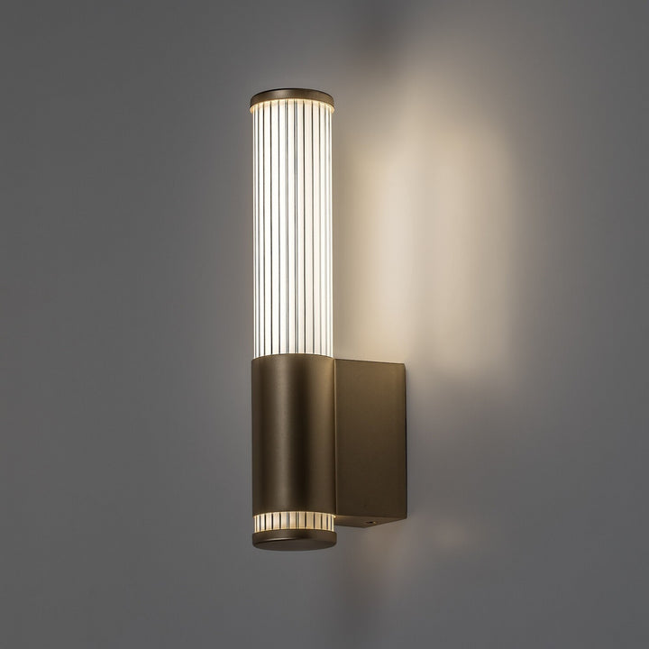 Applique de salle de bains, Calyn, LED 6 W, 4 000 K, 530 lm, H 29 cm, dorée, IP44, 75106