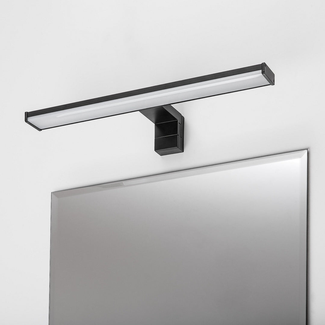 Applique de salle de bains, Seyra, LED 8 W, 4 000 K, 650 lm, L 40 cm, noir, IP44, 75112