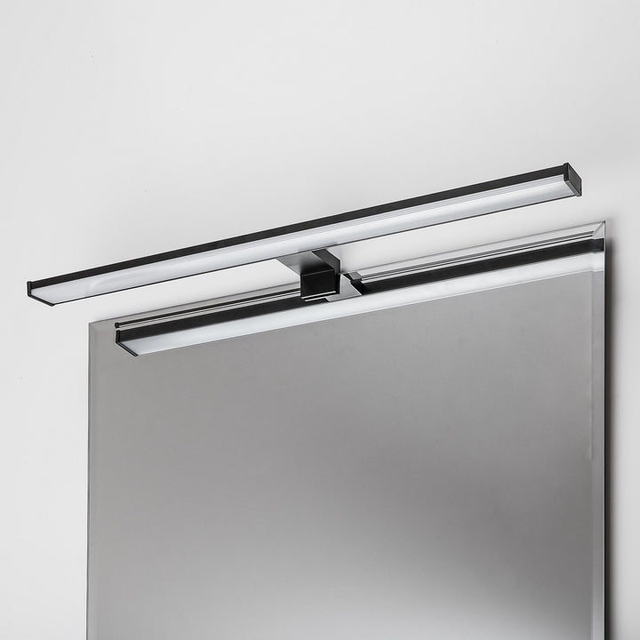 Applique de salle de bains, Seyra, LED 12 W, 4 000 K, 910 lm, L 60 cm, noir, IP44, 75113