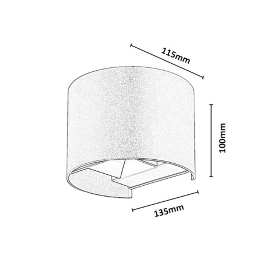 Applique d'extérieur, Virna, LED 5 W, 420 lm, température de couleur 2 700, 4 000, 6 500 K, IP54, gris-beige, 77217