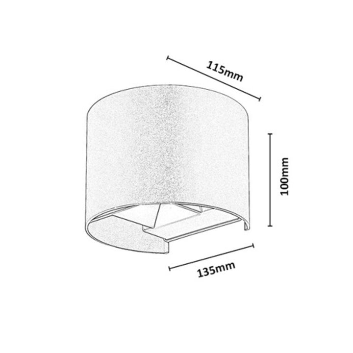 Applique d'extérieur, Virna, LED 5 W, 420 lm, température de couleur 2 700, 4 000, 6 500 K, IP54, noir, 77218