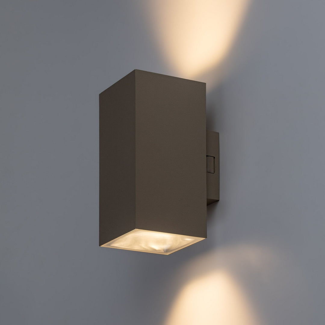 Applique d'extérieur, Urfa, LED 18 W, 1 800 lm, température de couleur 2 700, 4 000, 6 500 K, H 16 cm, IP65, gris-beige, 77215