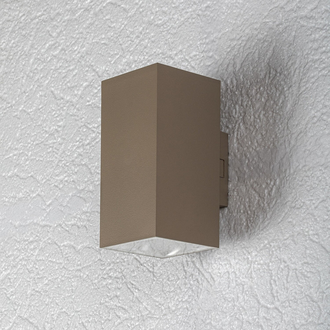 Applique d'extérieur, Urfa, LED 18 W, 1 800 lm, température de couleur 2 700, 4 000, 6 500 K, H 16 cm, IP65, gris-beige, 77215