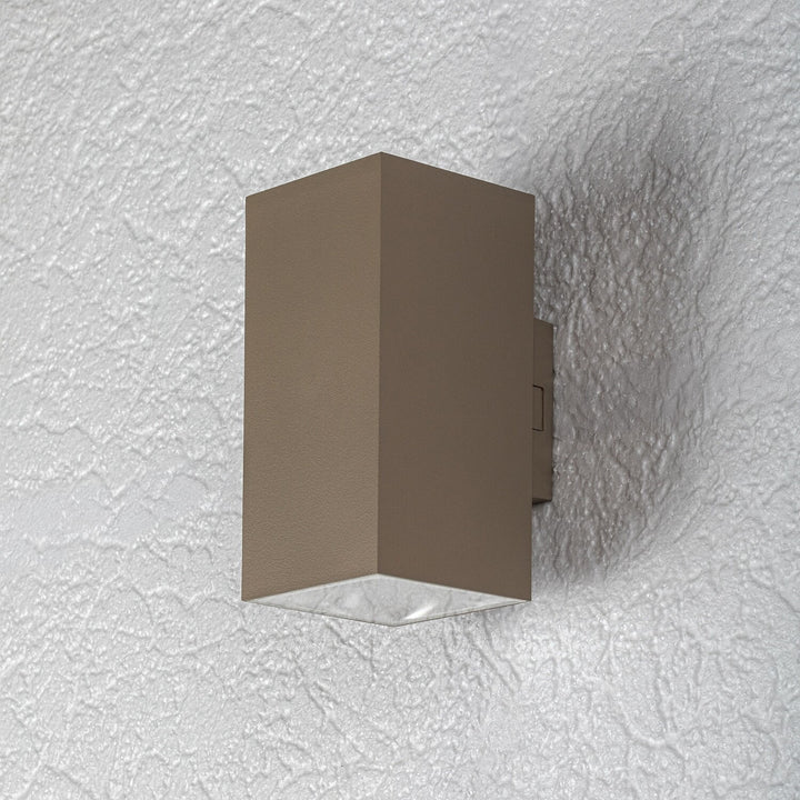 Applique d'extérieur, Urfa, LED 18 W, 1 800 lm, température de couleur 2 700, 4 000, 6 500 K, H 16 cm, IP65, gris-beige, 77215