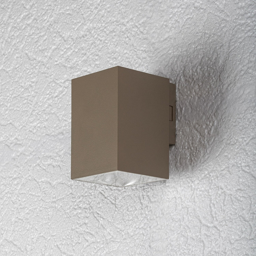 Applique d'extérieur, Urfa, LED 9 W, 900 lm, température de couleur 2 700, 4 000, 6 500 K, H 11,5 cm, IP65, gris-beige, 77216