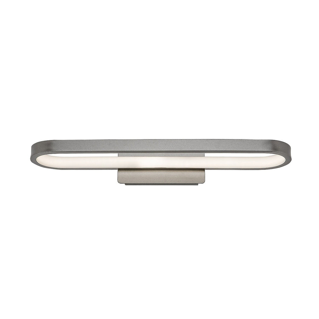 Applique de salle de bains, Odran, LED 15 W, 1 200 lm, 4 000 K, L 40 cm, gris métallisé, IP44, 75114