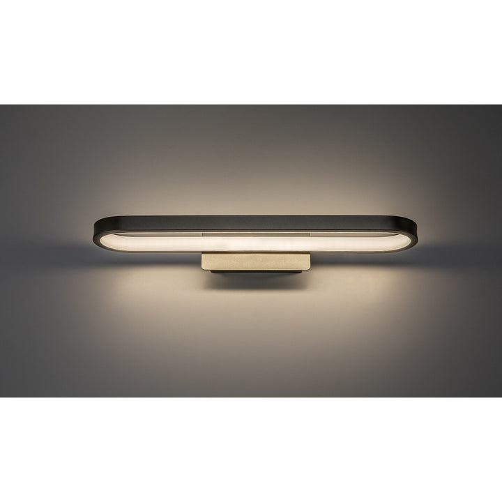 Applique de salle de bains, Odran, LED 15 W, 1 200 lm, 4 000 K, L 40 cm, gris métallisé, IP44, 75114