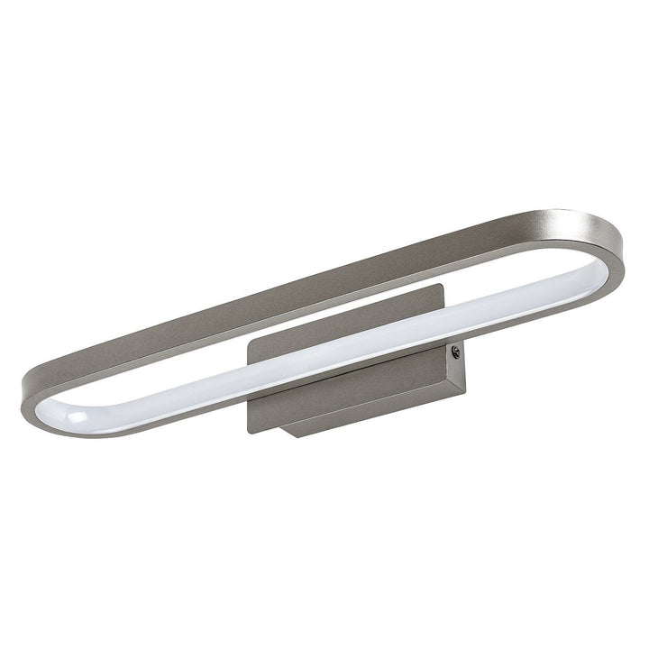 Applique de salle de bains, Odran, LED 15 W, 1 200 lm, 4 000 K, L 40 cm, gris métallisé, IP44, 75114
