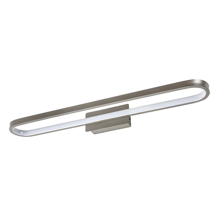 Applique de salle de bains, Odran, LED 18 W, 1 350 lm, 4 000 K, L 60 cm, gris métallisé, IP44, 75115