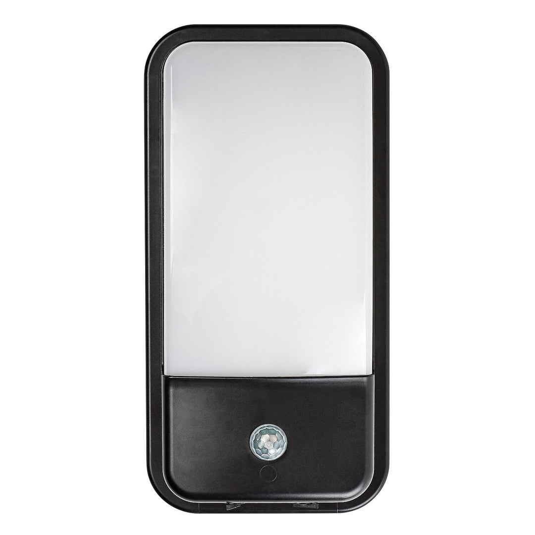 Applique d'extérieur, Matzen, LED 20 W, 1 860 lm, 4 000 K, H 30 cm, IP65, noire, avec détecteur PIR, 77233
